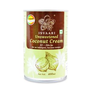 Isvaari Unsweetened Coconut Cream (22% - 24% Fat) 400g
