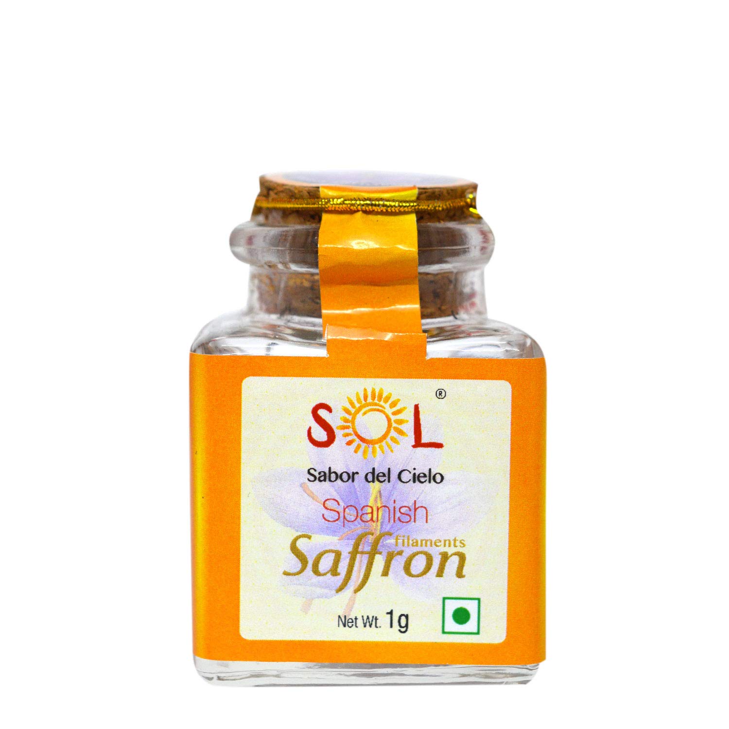 Sol Spanish Saffron Filaments, 1gm Chenab Gourmet