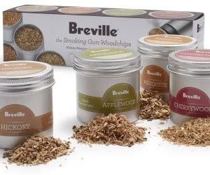 Chenab Breville Classic Smoke House Chips Kit (Hickory, Mesquite, Apple/Cherry Wood, Metallic)