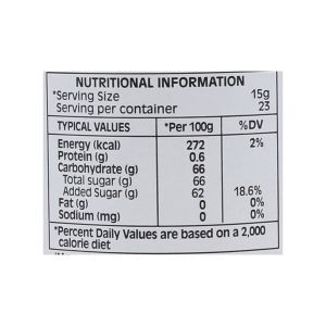 Tiptree Apricot Jam Nutritional information