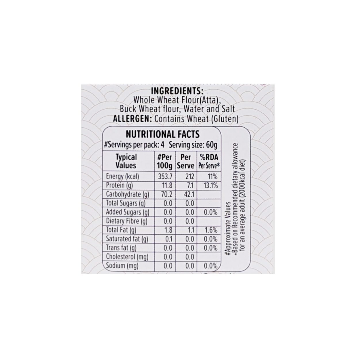 Meishi Soba Whole Wheat and Buck Wheat Noodles Chenab Gourmet