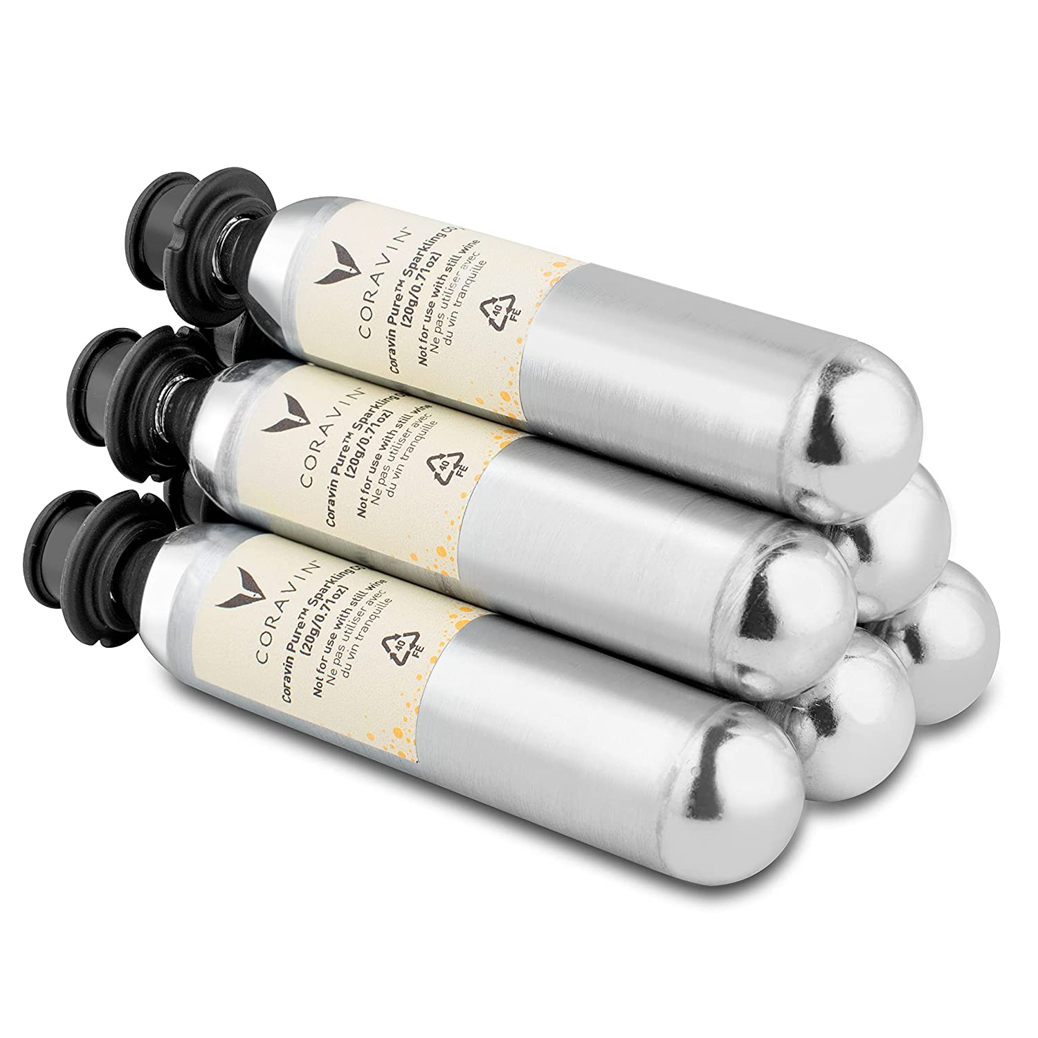 その他 CORAVIN Coravin Pure Capsules 6 Pack Coravin Pure Sparkling CO2 Capsules – Pack of 6